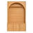 Farmhouse All-in-One Hall Tree with Adjustable Shelves, Retro Arched Entryway Storage Bench with 3 Cabinets, Wooden Coat Rack Organizer with 4 Golden Hooks for Mudroom, Hallway, Natural/Teak-130043024
