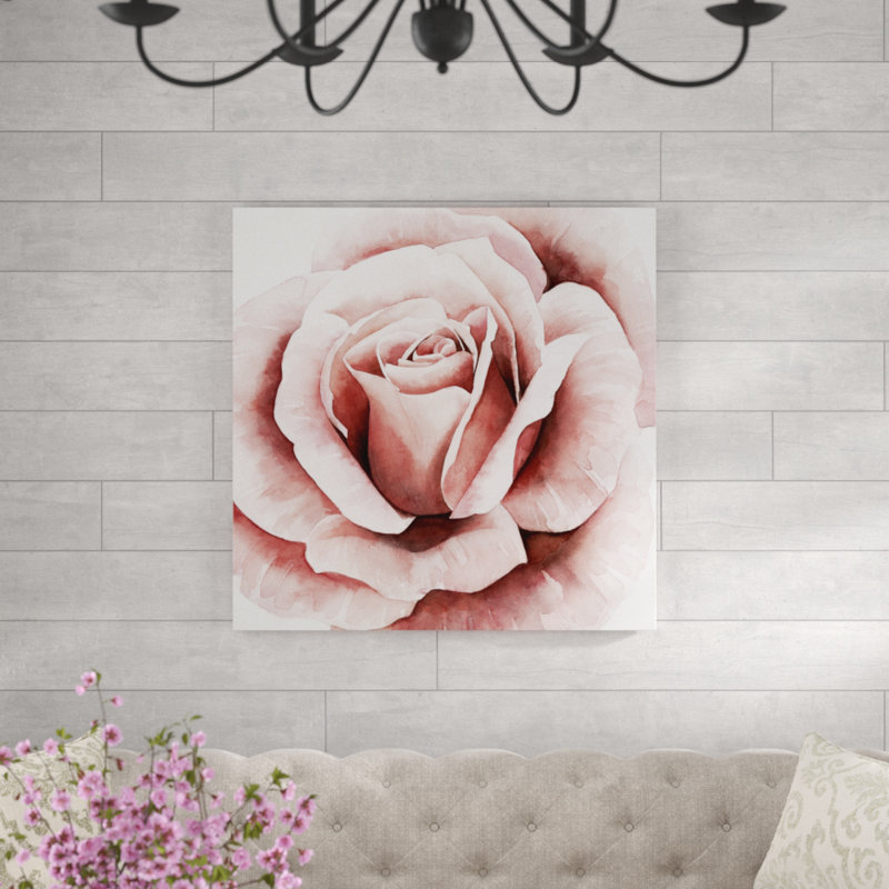"Rose rose II" par Grace Popp, reproduction d'art sur toile, Toile tendue, H 36 po x l 36 po