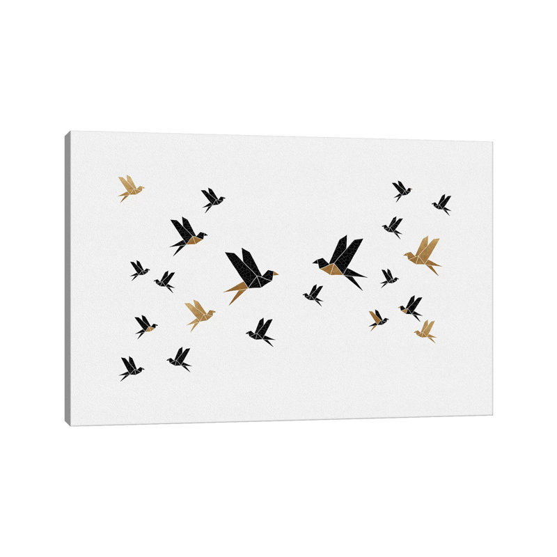 Origami Birds Collage III by Orara Studio - Wrapped Canvas Gallery-Wrapped Canvas Giclée, 152.5 cm H x 101.5 cm W