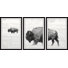 Andish Keep Moving - 3 Piece Single Picture Frame Print