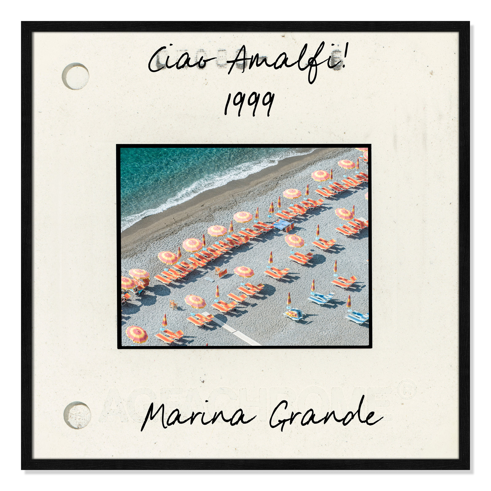 Ritona "Amalfi, Italy - Marina Grande" Print, Black Single Picture Framed Paper, 32" H x 32" W x 0.75" D
