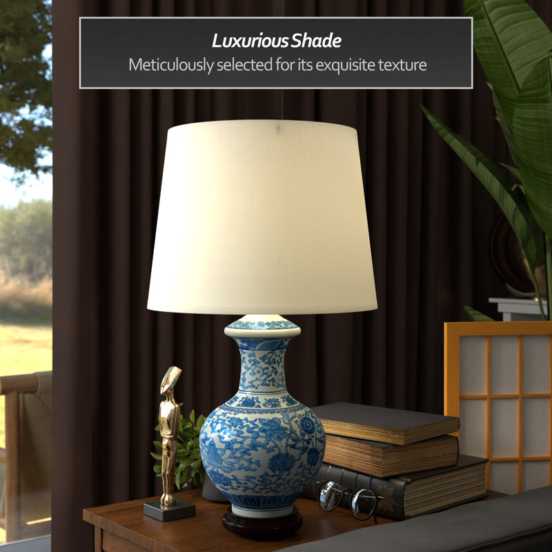 Porcelain Round Vase 24.5" Table Lamp