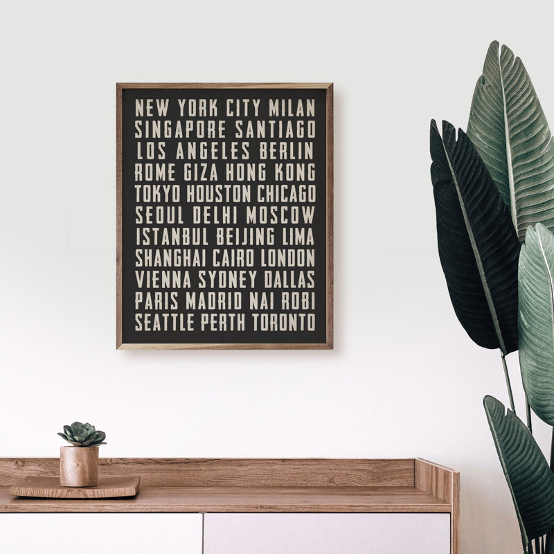 Cities Black, 10" H x 8" W
