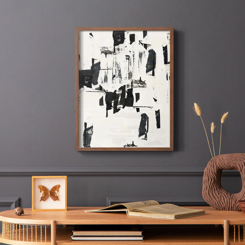 «Tiles & Texture Abstract Angles V», reproduction encadrée - bois massif, Brun, H 10 po x l 8 po