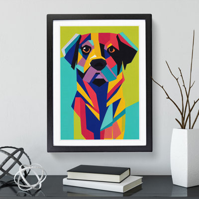 XV1022-251X Abstract Dog No.1 - Single Picture Frame Print