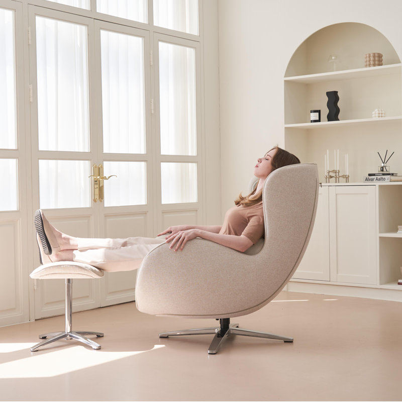NOUHAUS Heated Classic Massage Chair Full Body and Spot Massaging Recliner with Ottoman, Bluetooth Speaker, in-Chair Charger. Portable Shiatsu Body Massager Chair