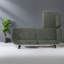 Canapé modulaire vert spacieux, revêtement en mousse, design moderne pour le salon
