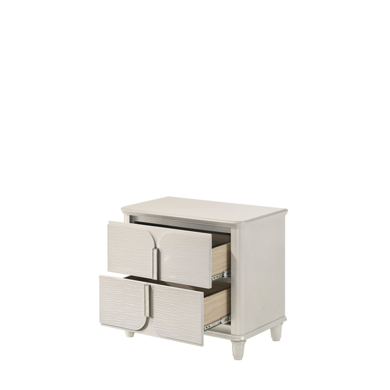 Table d'appoint blanche avec rangement - table de chevet à fonction de tiroir lisse avec joints Espace intérieur spacieux