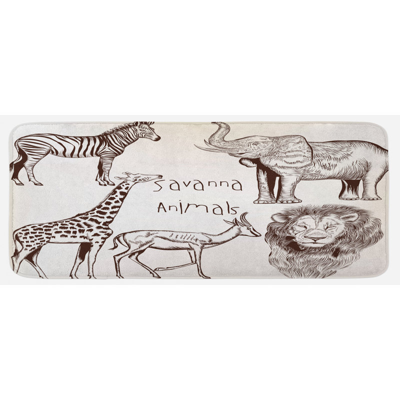Tapis de cuisine safari
