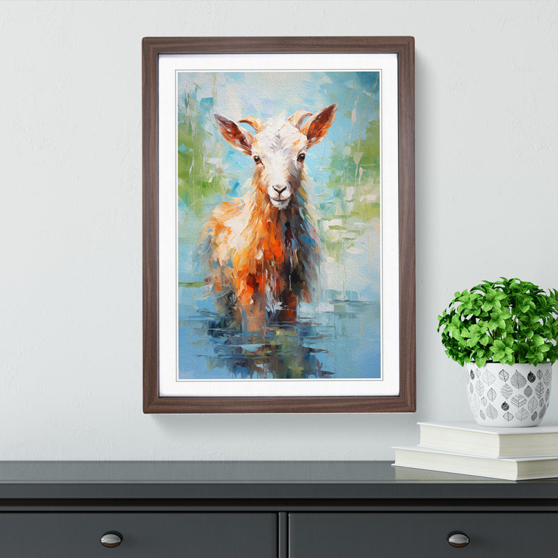Goat Impressionism No.3 - Framed Print, 64cm H x 46cm W x 2cm D