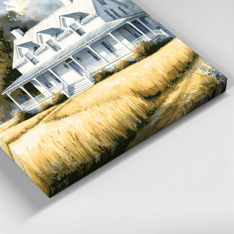 «Farm Farmhouse», art mural sur toile beige, H 20 po x l 30 po