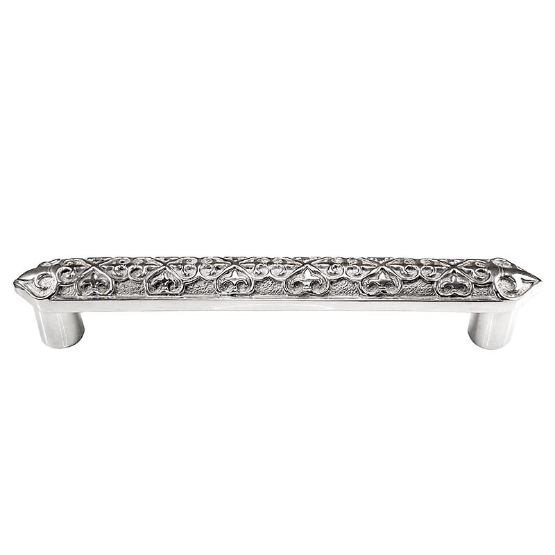 Fleur De Lis Bar / Handle Pull, Polished Nickel