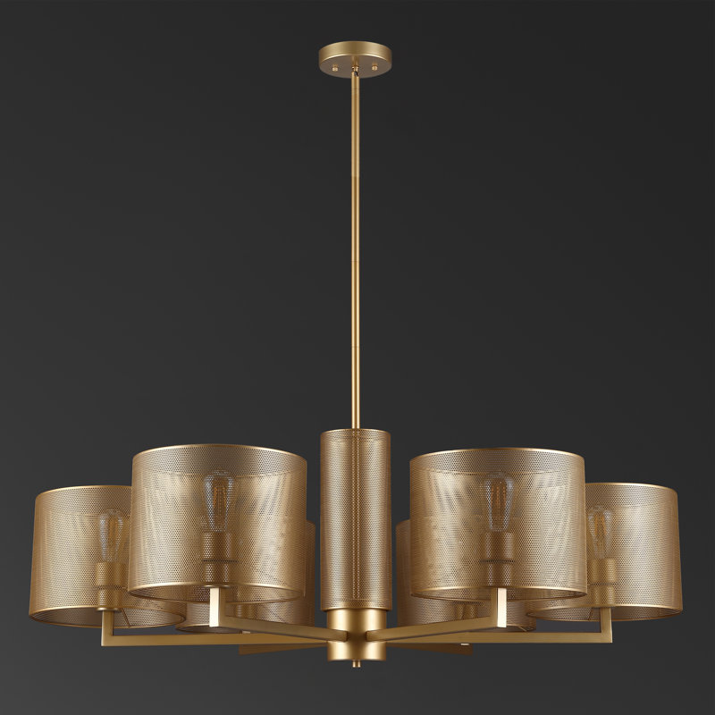 Meliora Iron 6-Light Chandelier, Gold