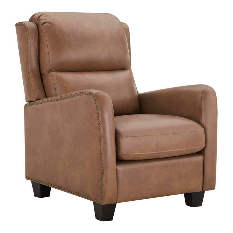 Chaise d'appoint en similicuir (ensemble de 2), Brun selle