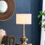 Lampe de table, lampe de table D15 x 29 po avec tambour en verre (assemblage de l'abat-jour requis)