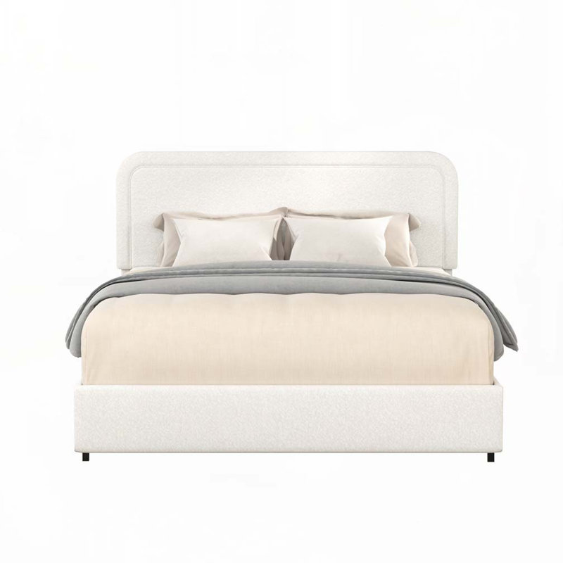 Upholstered Platform Storage Bed, 2 Drawers