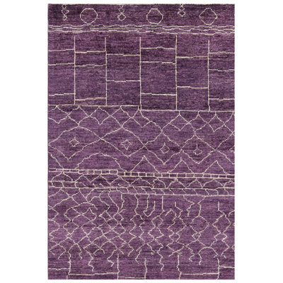 Geometric Hand Knotted 116cm X 173cm Area Rug