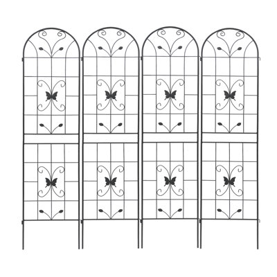 Metal garden trellis set for climbing plants