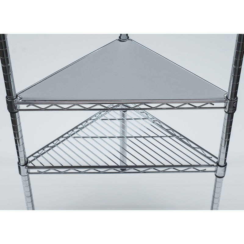 Doublure de tablette triangulaire en PVC, H 0,125 po x l 18 po x P 18 po, Gris