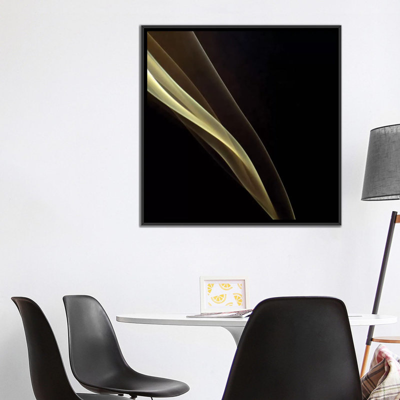 « fumee i », impression sur toile, Toile avec cadre noir, H 5 po x l 18 po x P 18 po, Pas de tapis