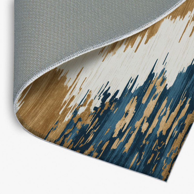 Watercolor Beige Indoor and Outdoor Area Rug, Rectangle 4' x 6'