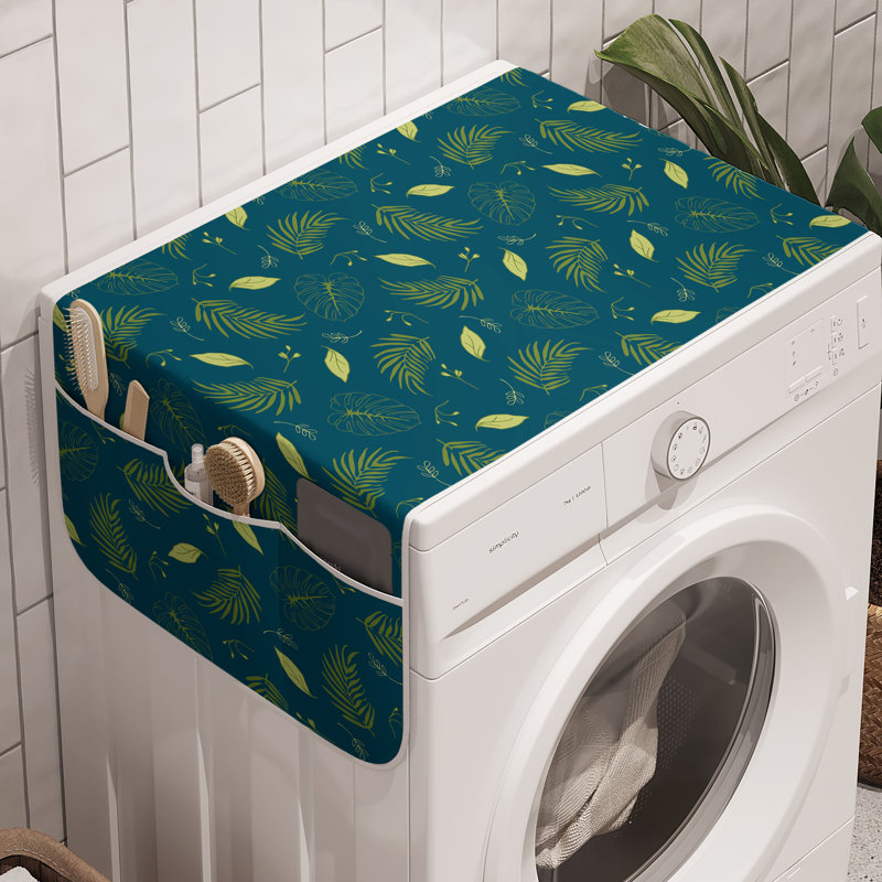 Ensemble de 2 bacs à linge vert sarcelle 47 po x 18,5 po East Urban Home Tropical