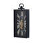 Decorative Black and Gold Roman Numeral Table Clock, Home Decor Gear Clock, 21" x 10"