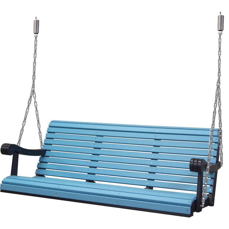 Balancelle Fleurette Poly Grandpa, Bleu Aruba / noir