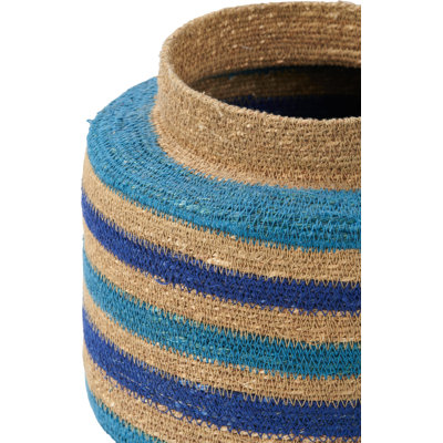 Seagrass Natural Stripe Round Basket