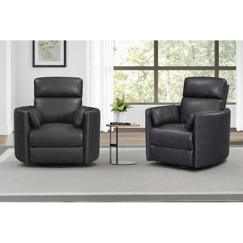 Fauteuil inclinable électrique pivotant, ensemble de 2, Ardoise rétro