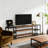 Industrial Media Entertainment Center With Spacious Storage And Unique Rustic Design For Large Tvs