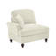 Canapé en chenille LSF avec 1 coussin - blanc beige-1476135496