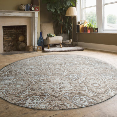 Aidy 1244 Transitional Abstract Beige Area Rug