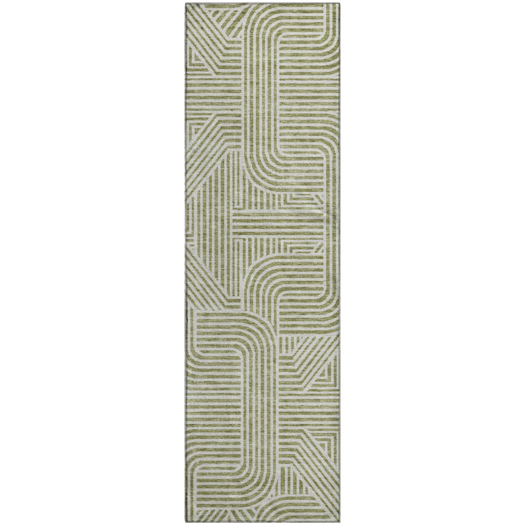 Premium Machine Washable Prisco Aloe Rug