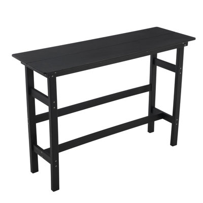 Outdoor Rectangular Counter Height Patio Bar Table HDPE