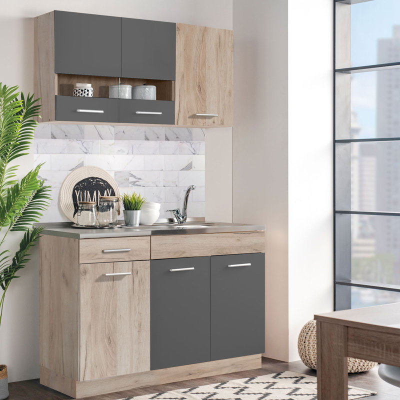 Popa 84cm Kitchen Pantry, Gray