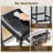 Bar Stools 15.7" Saddle Barstools with Curved Surface, PU Leather Kitchen Stool with 2" Thick Upholstery, Bar Height Stools with Footrest