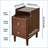 Solid Wood Nightstand with Two Drawers and Pull-out Panel Storage Bedside Table and Sofa Side Table