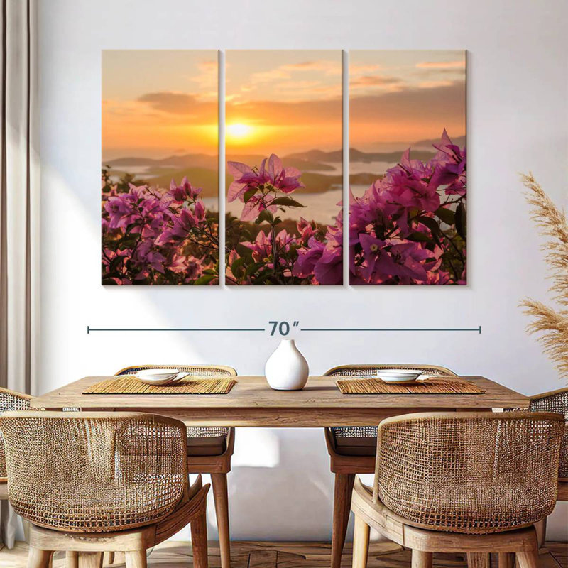 Harnek Flower Framed Sunset, 42" H x 65" W