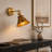 1 - Light Dimmable Armed Sconce In Brass, Vintage Metal Wall Sconce