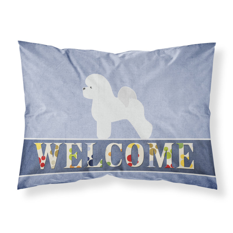 Taie d’oreiller welcome, Bichon frisé brun