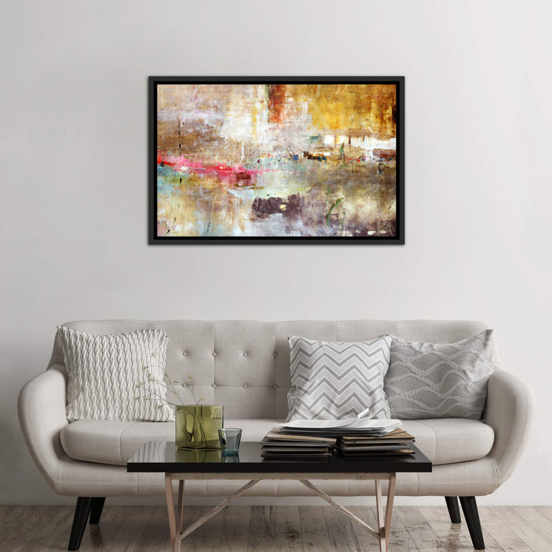 « rain clouds » par julien spencer-reproduction d’art, H 18 po x l 26 po x P 1,5 po, Toile avec cadre noir