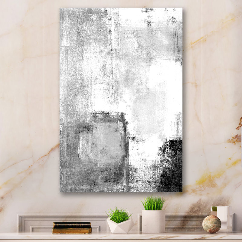 Art moderne gris et bleu II 2PT47722, H 20 po x l 12 po x P 1 po