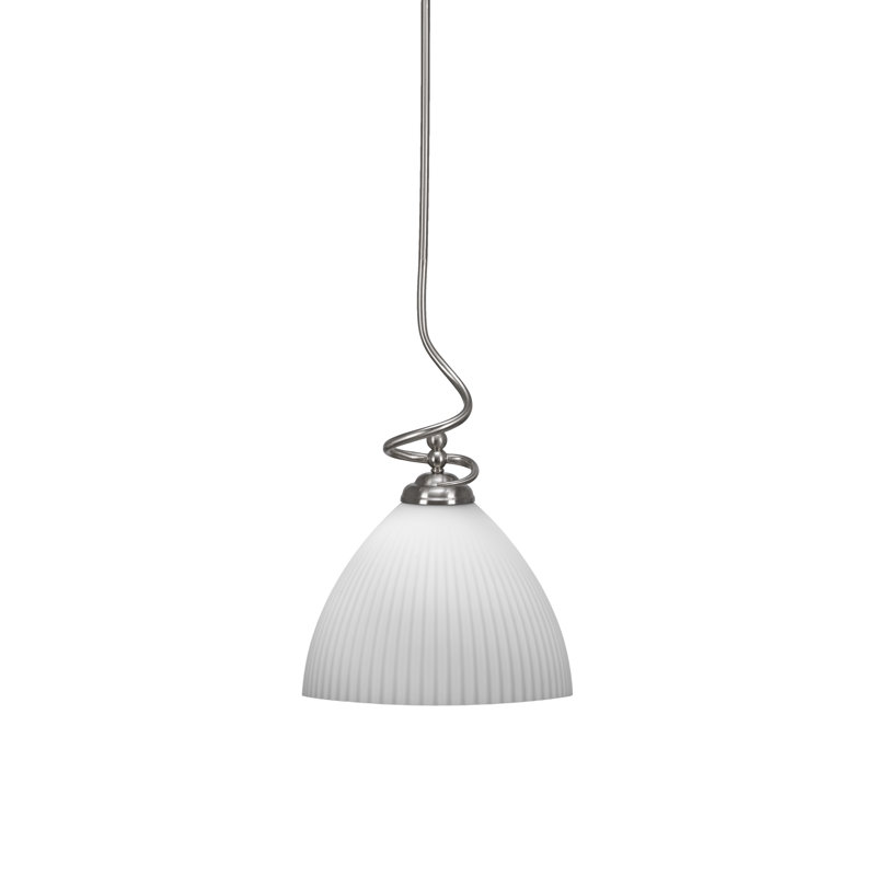Luminaire suspendu Capri Capri, Nickel brossé, H 21 po x l 14 po x P 14 po, Gelé