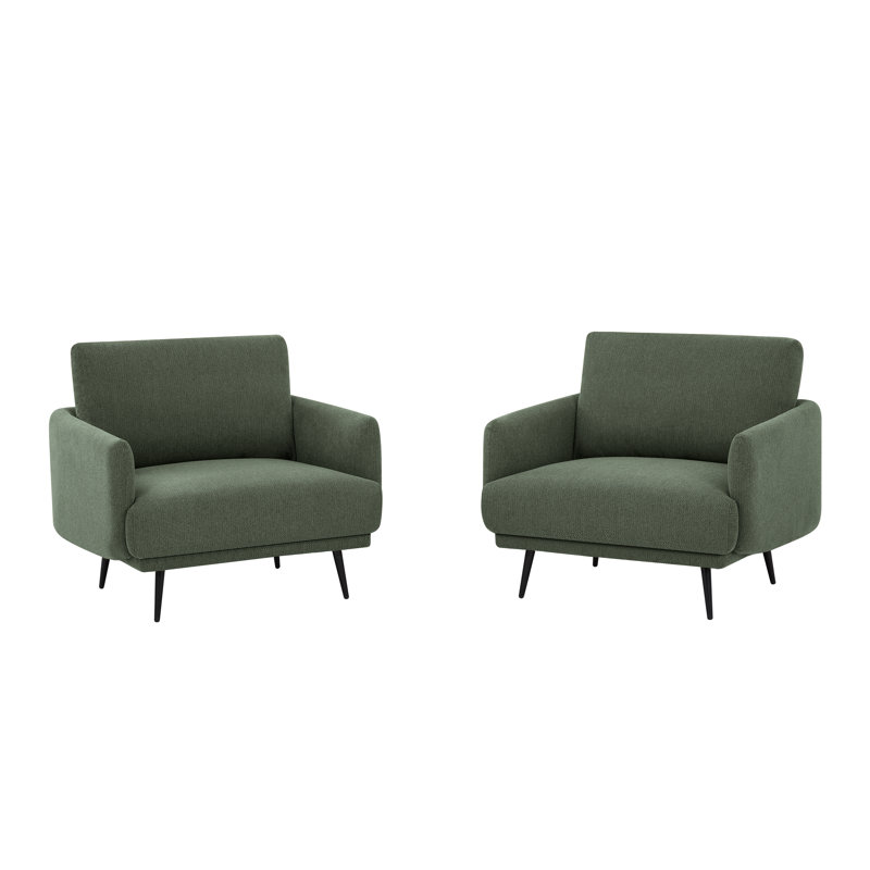 Fauteuil d'appoint à accoudoirs simples Chrisester Widest, Vert