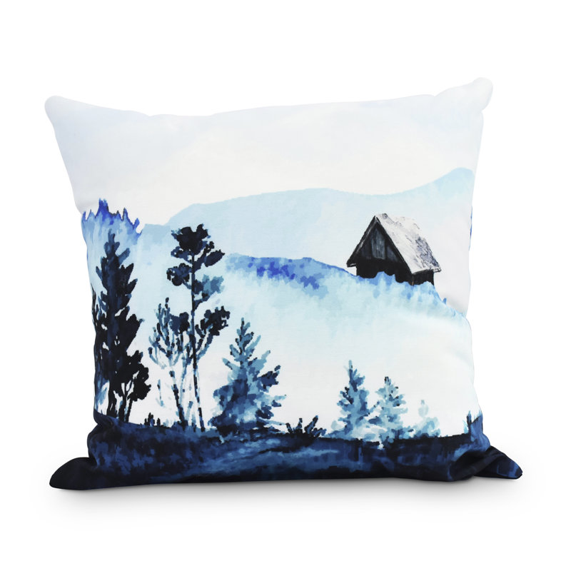 Housse et insert de coussin Winter Holiday Over the Hills, 26 po x 26 po