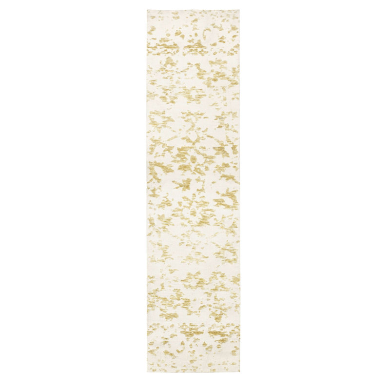 Tapis d'intérieur / extérieur en microfibre tissé à la machine Floral, Tapis de couloir 2 pi 7 po x 10 pi