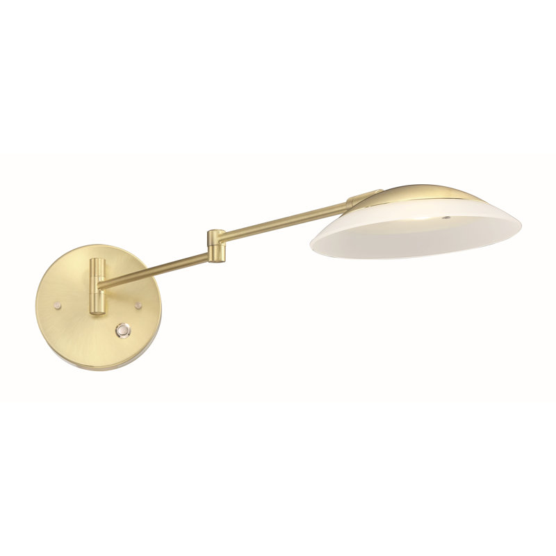 Millsaps LED Swing Arm Sconce, Satin Brass