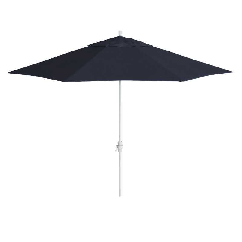 Parasol de patio blanc mat 11 pi., Spectre indigo