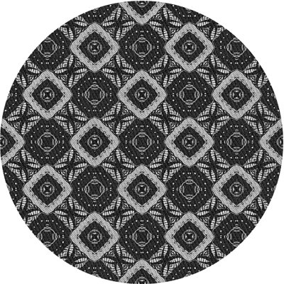 Tapis noir/gris à motifs